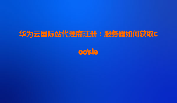 华为云国际站代理商注册：服务器如何获取cookie