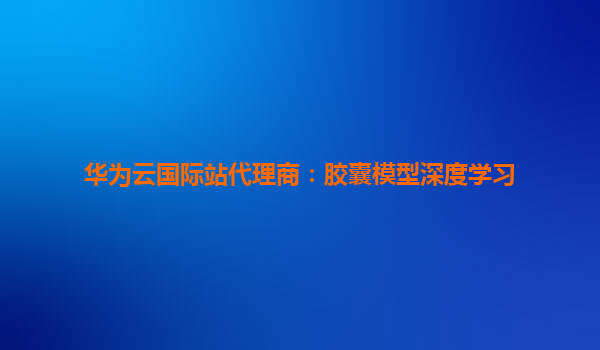 华为云国际站代理商：胶囊模型深度学习
