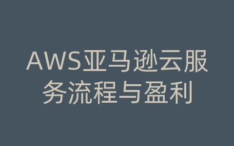 AWS亚马逊云服务流程与盈利